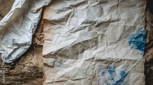 Wallpaper Mural white and blue paper on brown textile Torontodigital.ca