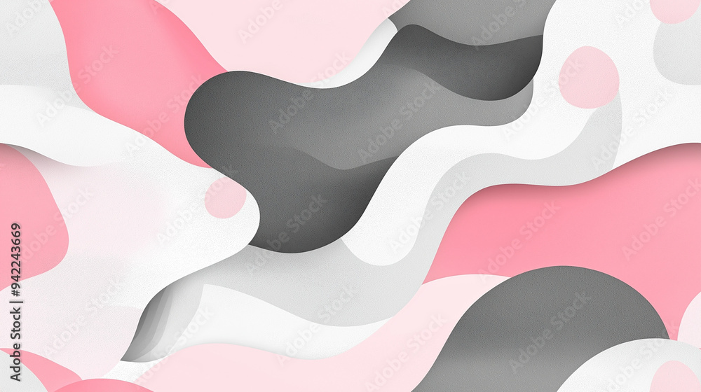 Grey, pink and white geometric abstract pattern, seamless Grey, pink and white geometric abstract pattern, seamless