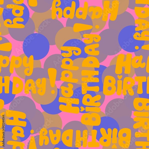 Wallpaper Mural Birthday seamless pattern for wrapping paper and fabrics and linens Torontodigital.ca