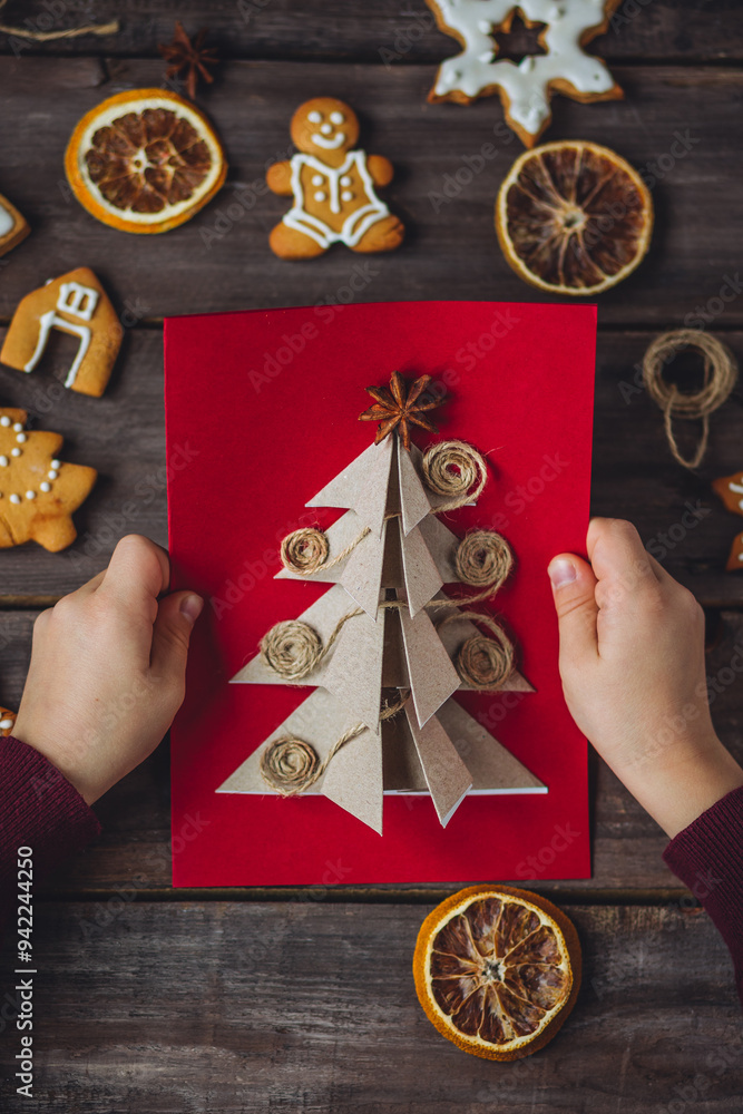 Photography Concept of christmas leisure, family time, do it yourself present