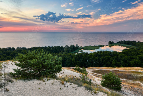 Lake Lebed, Curonian spit, Kaliningrad, Russia