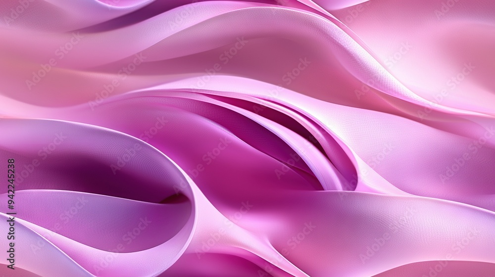 Fototapeta premium A close-up of a cell phone with a pink wave design on its back