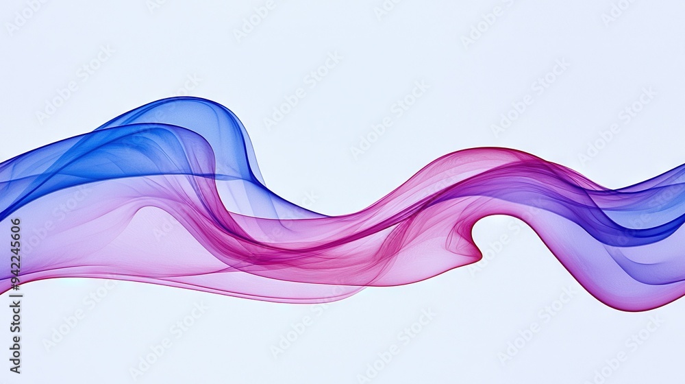 Blue and pink smoke on white background with light blue sky in the background Blue and pink smoke on white background with light blue sky in the background