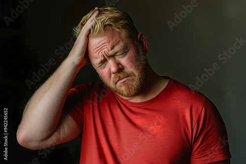 A man in his thirties with blonde hair and a short beard, wearing a...