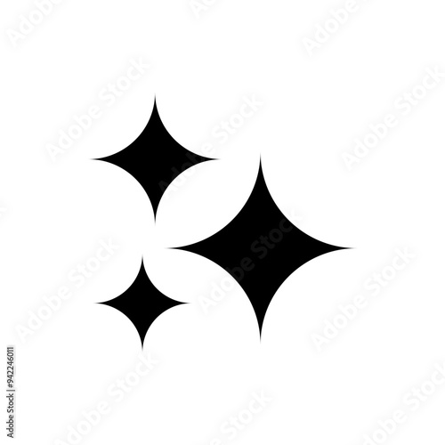 Stars Icon. Sparkle Icon. Sparkling Stars Shape Vector Illustration. 