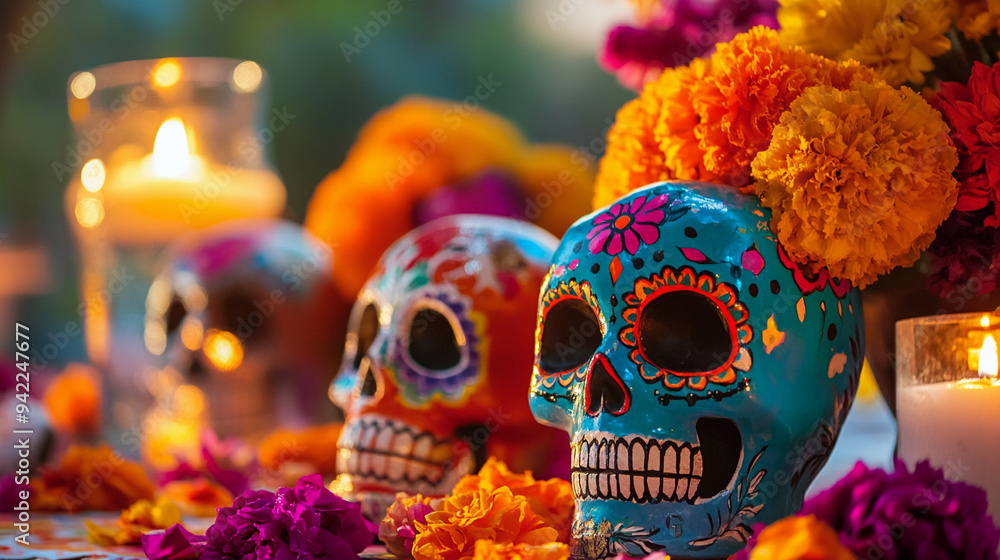 Decorated Skulls for the Day of the Dead Decorated Skulls for the Day of the Dead