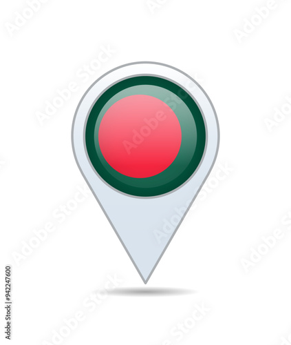 Bangladesh - flag pin for map. Vector illustration. Free Download Bangladesh - flag pin for map. Vector illustration. - GFXLoad