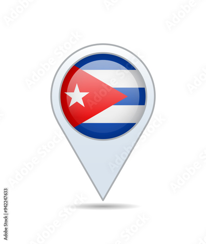 Cuba - flag pin for map. Vector illustration. Free Download Cuba - flag pin for map. Vector illustration. - GFXLoad