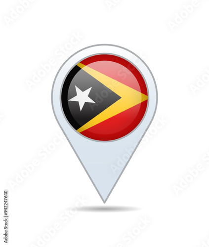 Free Download East Timor - flag pin for map. Vector illustration. - GFXLoad