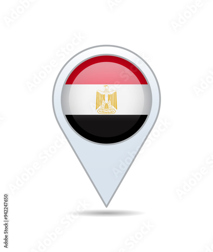 Free Download Egypt - flag pin for map. Vector illustration. - GFXLoad
