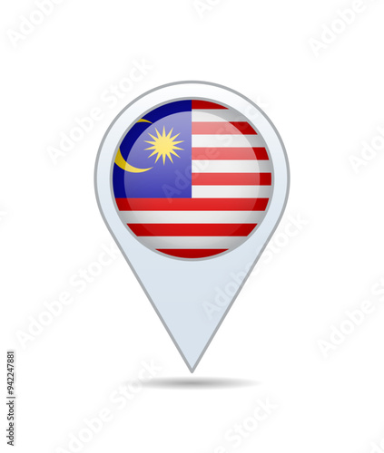Malaysia - flag pin for map. Vector illustration. Free Download Malaysia - flag pin for map. Vector illustration. - GFXLoad