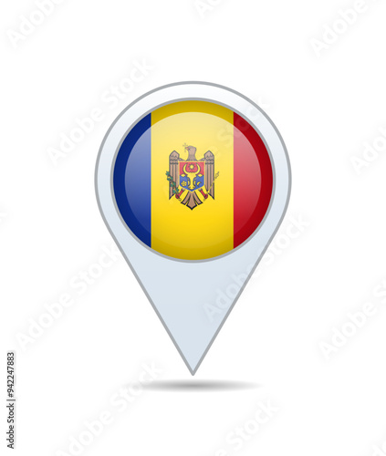 Free Download Moldova - flag pin for map. Vector illustration. - GFXLoad