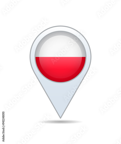 Free Download Poland - flag pin for map. Vector illustration. - GFXLoad