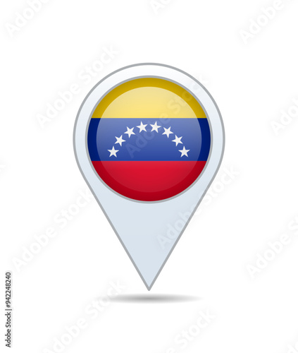 Free Download Venezuela - flag pin for map. Vector illustration. - GFXLoad