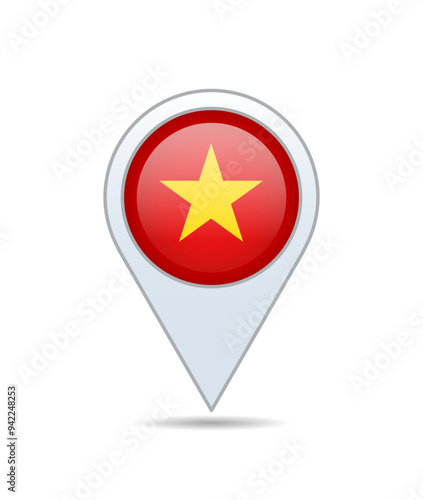 Free Download Vietnam - flag pin for map. Vector illustration. - GFXLoad