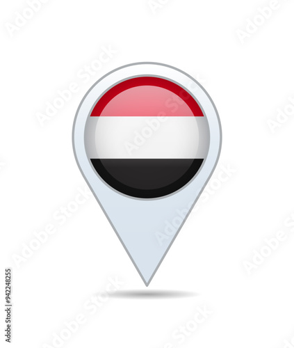Free Download Yemen - flag pin for map. Vector illustration. - GFXLoad