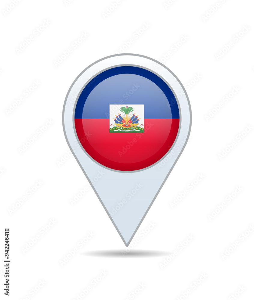 Haiti - flag pin for map. Vector illustration. Haiti - flag pin for map. Vector illustration.