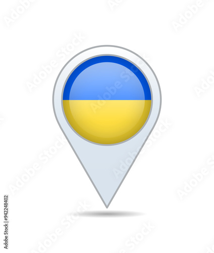 Free Download Ukraine - flag pin for map. Vector illustration. - GFXLoad