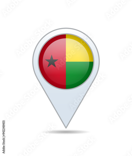 Guinea-Bissau - flag pin for map. Vector illustration. Free Download Guinea-Bissau - flag pin for map. Vector illustration. - GFXLoad