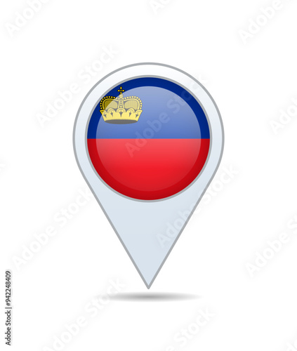 Liechtenstein - flag pin for map. Vector illustration. Free Download Liechtenstein - flag pin for map. Vector illustration. - GFXLoad