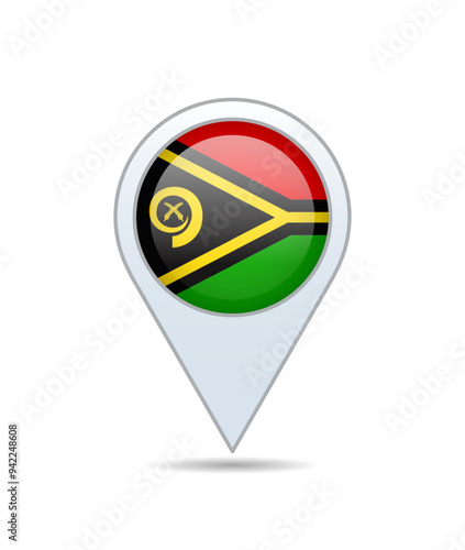 Vanuatu - flag pin for map. Vector illustration. Free Download Vanuatu - flag pin for map. Vector illustration. - GFXLoad