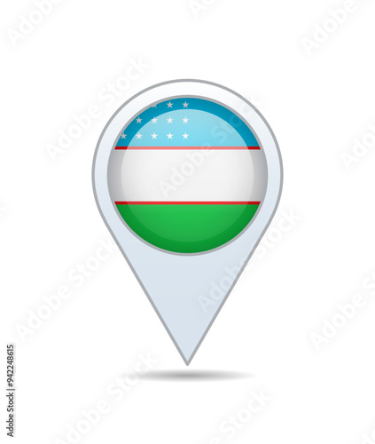 Free Download Uzbekistan - flag pin for map. Vector illustration. - GFXLoad