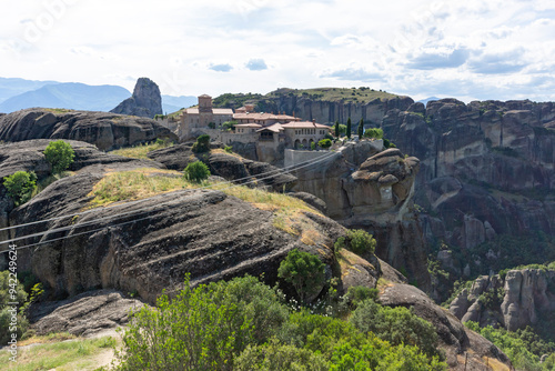 Obraz na płótnie Panoramic view of Meteora Monasteries, Thessaly, Greece w salonie