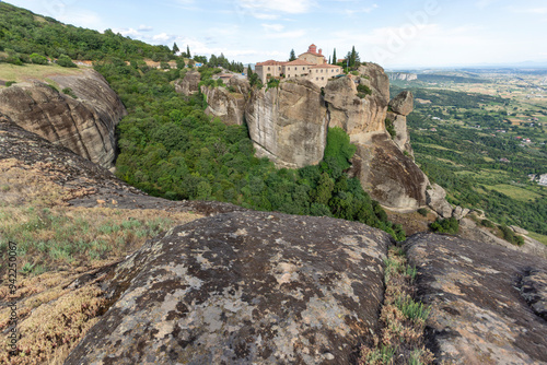 Obraz na płótnie Panoramic view of Meteora Monasteries, Thessaly, Greece w salonie