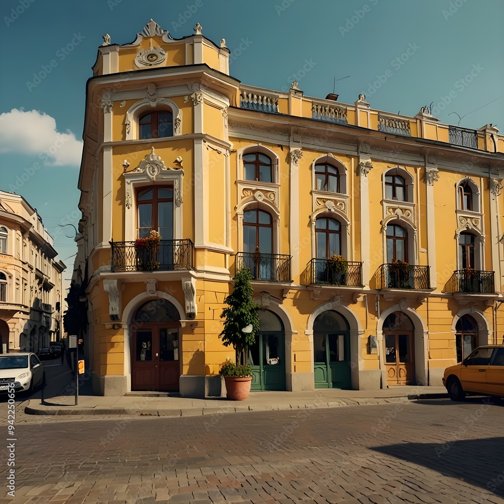 Naklejka premium view of the city hall