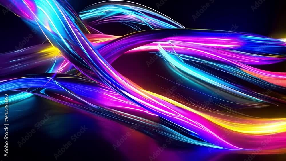 Vibrant light trails swirl gracefully against a dark backdrop, showcasing a spectrum of colors that evoke energy and motion. Vibrant light trails swirl gracefully against a dark backdrop, showcasing a spectrum of colors that evoke energy and motion.