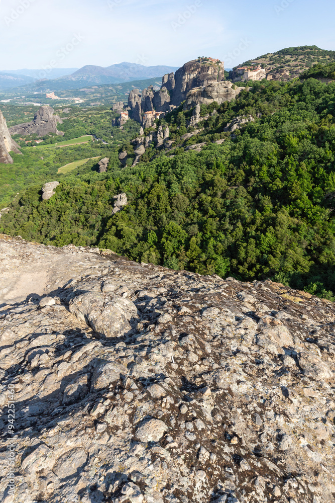 Panoramic view of Meteora Monasteries, Thessaly, Greece