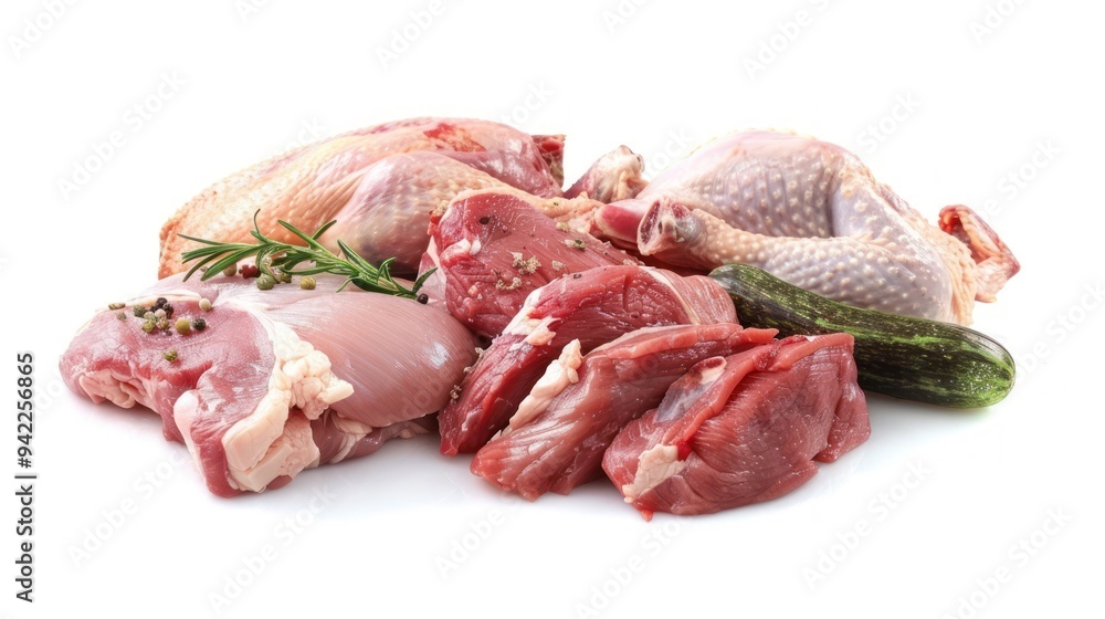 Assortment of Raw Meat and Poultry for Cooking Assortment of Raw Meat and Poultry for Cooking