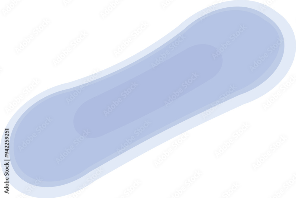 Blue sanitary pad, essential for women's health and hygiene during their menstrual cycle Blue sanitary pad, essential for women's health and hygiene during their menstrual cycle