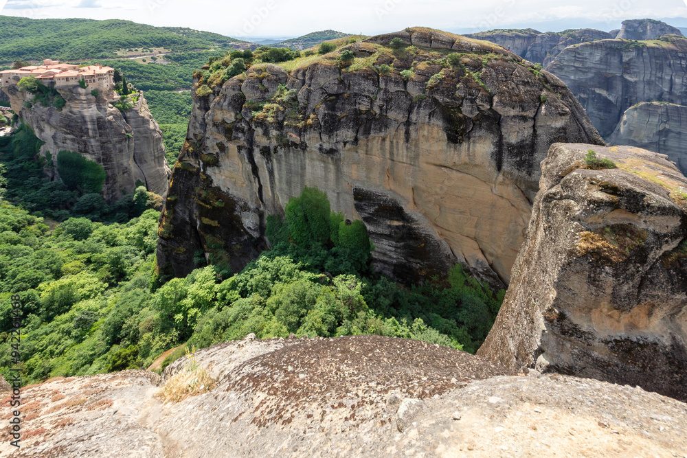 Panoramic view of Meteora Monasteries, Thessaly, Greece