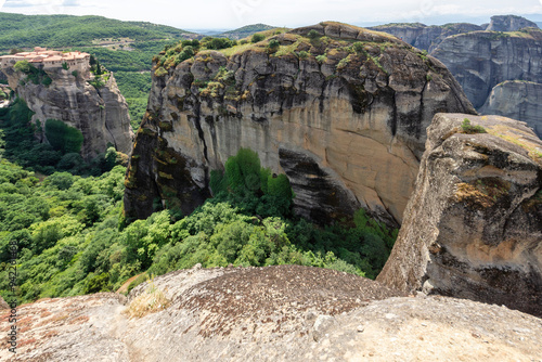 Obraz na płótnie Panoramic view of Meteora Monasteries, Thessaly, Greece w salonie
