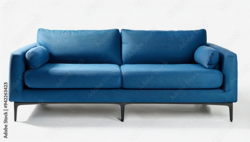 Blue Sofa Isolated on white. Generated image Blue Sofa Isolated on white. Generated image