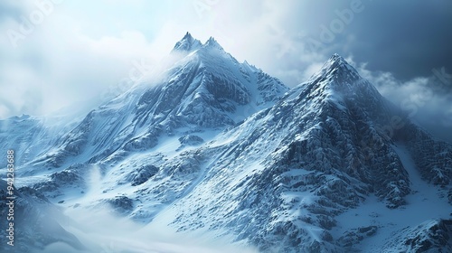 Wallpaper Mural Snow mountain scenery background picture Torontodigital.ca