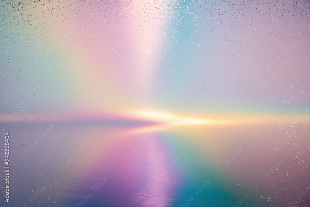 Ethereal Pastel Rainbow Glow with Soft Focus and Textured Reflections Ethereal Pastel Rainbow Glow with Soft Focus and Textured Reflections