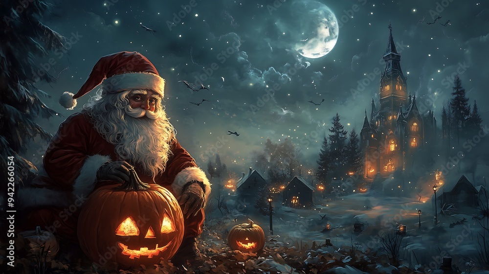 Fototapeta premium santa in hallowen