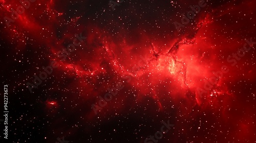 red galaxy space with stars