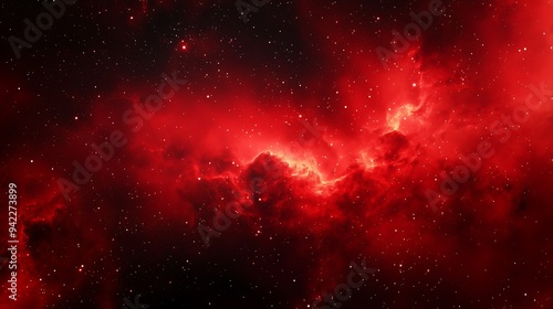 red galaxy space with stars