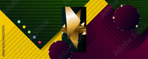 Christmas gold design black background abstract shiny color golden design trends 2025 2026