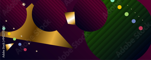 Christmas gold design black background abstract shiny color golden design trends 2025 2026