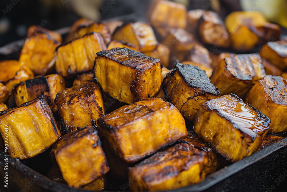 Savor Hearty Grilled Plantain Chunks with a Smoky Flavor Burst Savor Hearty Grilled Plantain Chunks with a Smoky Flavor Burst