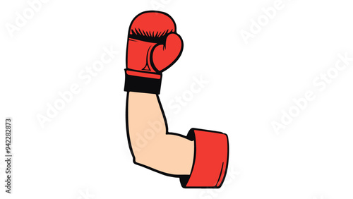 illustration of a hand with boxing glove 
