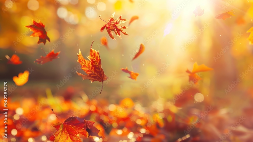 Autumn Leaves Falling in the Sunlight Autumn Leaves Falling in the Sunlight