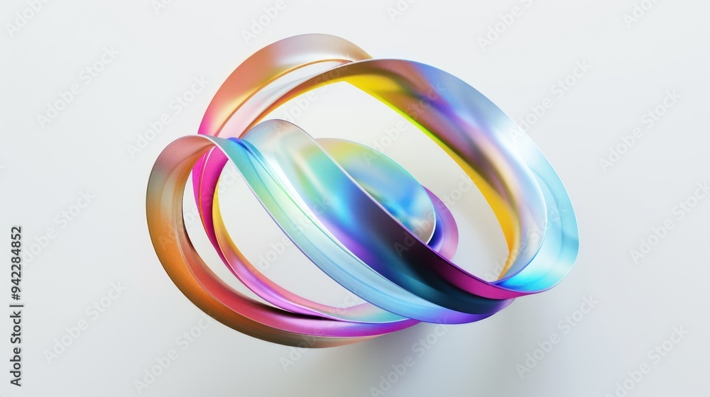 Abstract 3D Rainbow Ribbon Abstract 3D Rainbow Ribbon