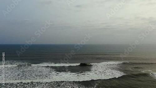 The sea waves of the Atlantic ocean of the shores of Congo, Pointe Noire photo