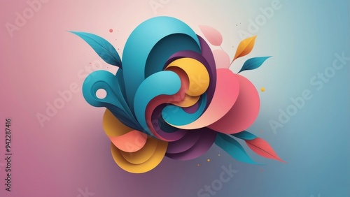 abstract colorful background with butterflies