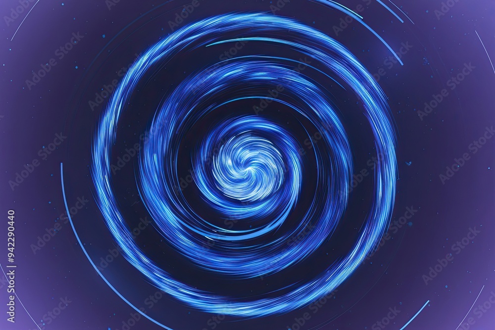 Blue Spiral Particle Animation with Layered Overlay on Dark Periwinkle Background Blue Spiral Particle Animation with Layered Overlay on Dark Periwinkle Background